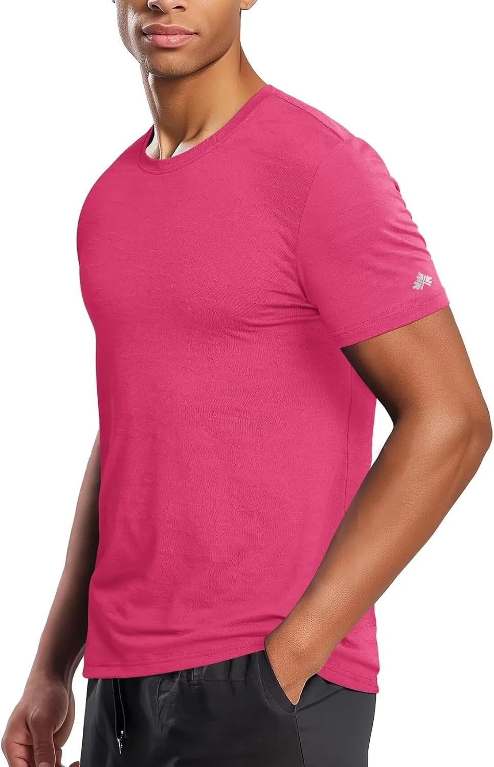 Zengjo Mens Athletic Shirts Short Sleeve Moisture Wicking Gym Workout Running Crewneck T-Shirt Quick Dry Sports Fitted Tee