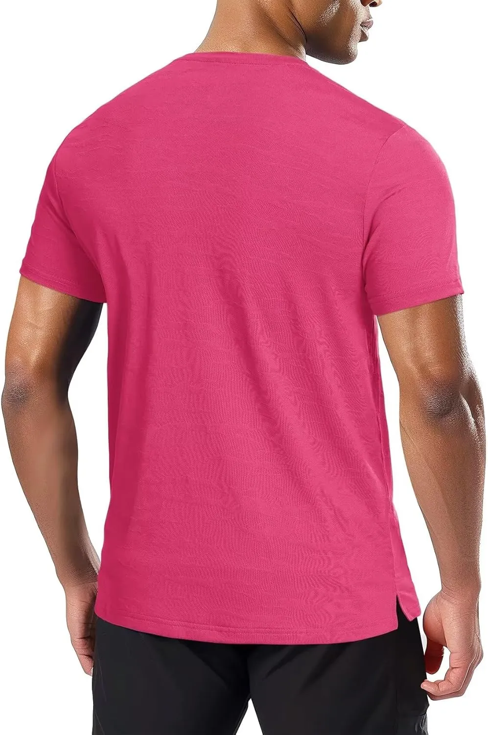 Zengjo Mens Athletic Shirts Short Sleeve Moisture Wicking Gym Workout Running Crewneck T-Shirt Quick Dry Sports Fitted Tee